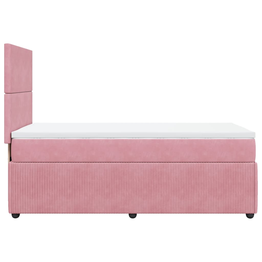 Lattenrost und Matratze für Bett, rosa, 80 x 200 cm, Samt