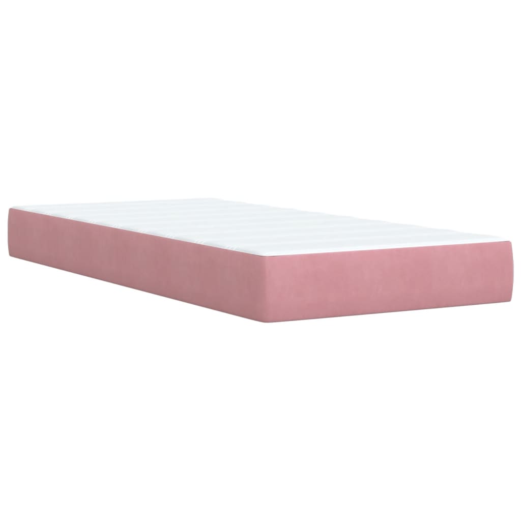 Sommier à lattes de lit avec matelas Rose 90x190 cm Velours