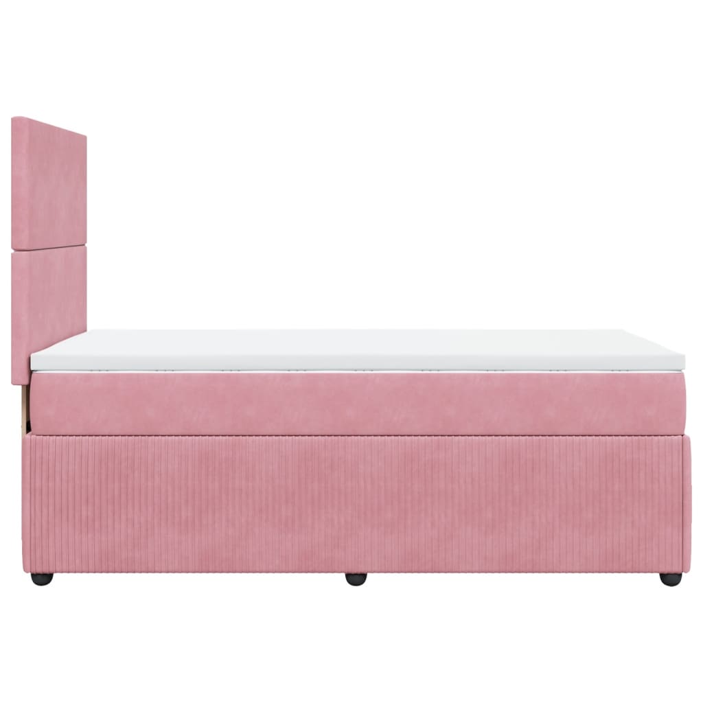 Sommier à lattes de lit avec matelas Rose 90x200 cm Velours