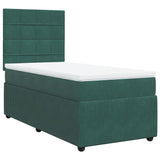 Slatted bed base with mattress Dark green 90x200 cm