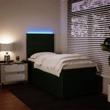 Slatted bed base with mattress Dark green 90x200 cm