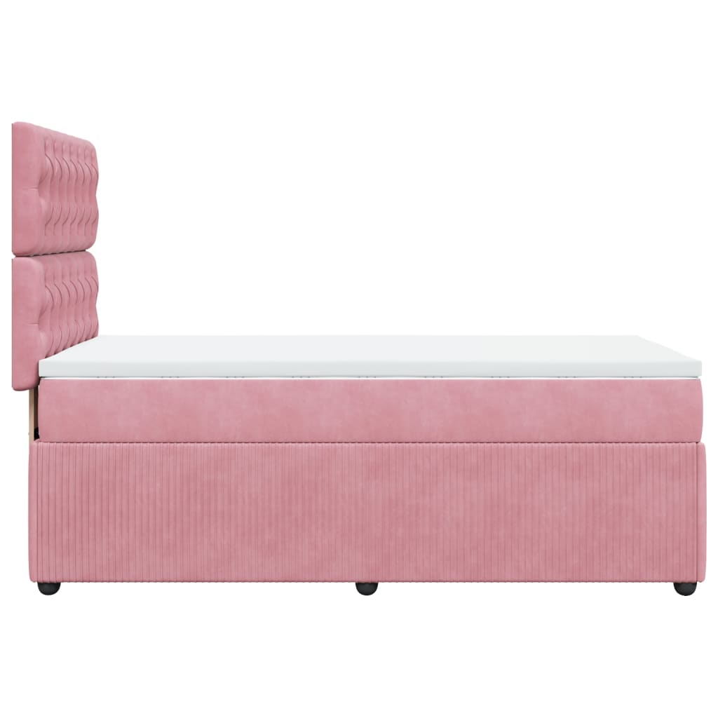 Sommier à lattes de lit avec matelas Rose 90x200 cm Velours