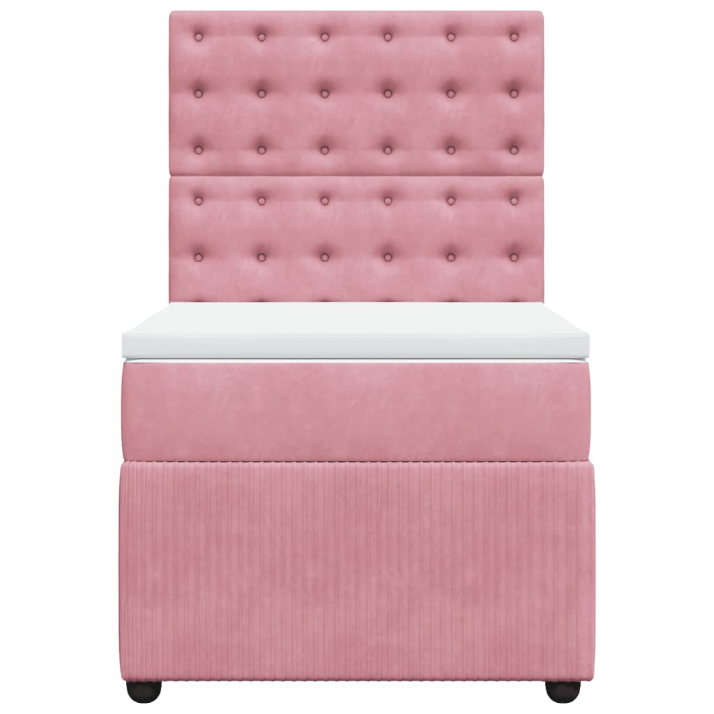 Sommier à lattes de lit avec matelas Rose 90x200 cm Velours