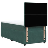 Slatted bed base with mattress Dark green 100x200 cm