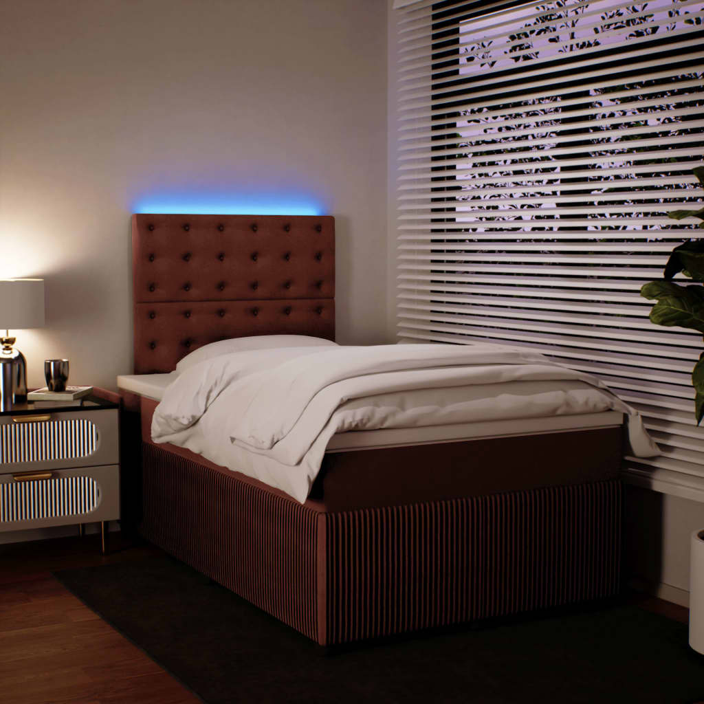 Slatted bed base with mattress Rose 120x200 cm Velvet