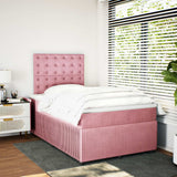 Slatted bed base with mattress Rose 120x200 cm Velvet