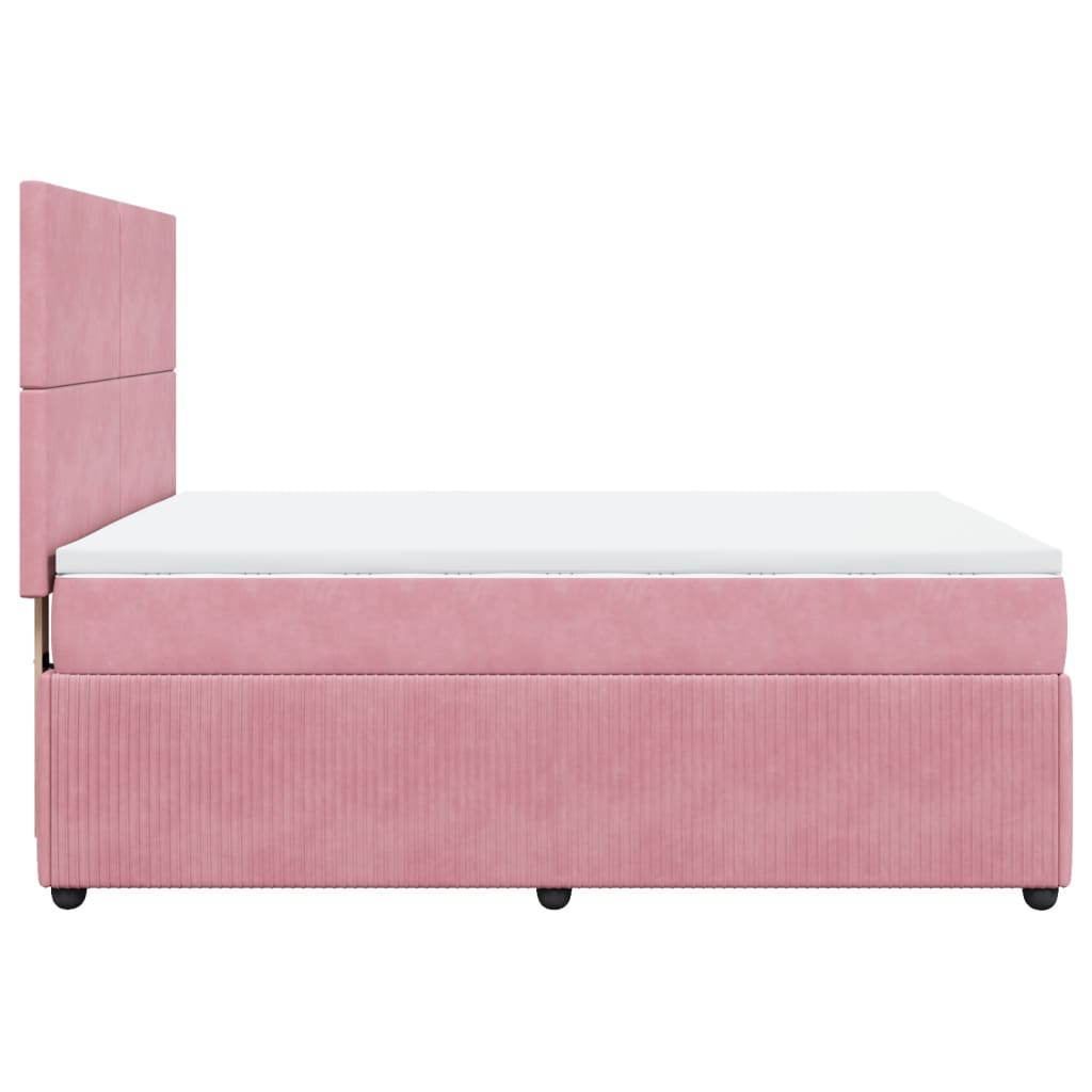 Slatted bed base with mattress Rose 140x190 cm Velvet