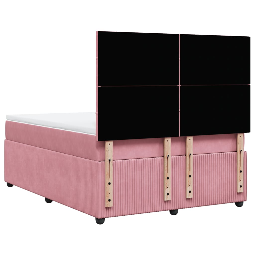 Sommier à lattes de lit avec matelas Rose 140x190 cm Velours