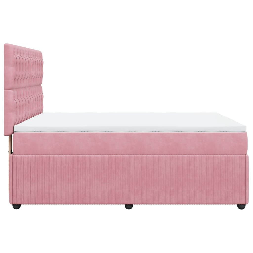 Slatted bed base with mattress Rose 140x190 cm Velvet