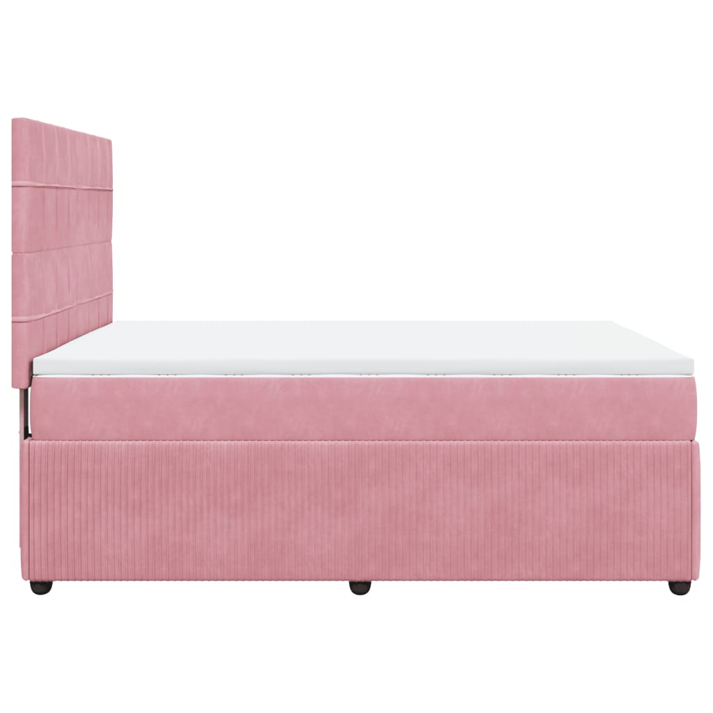 Slatted bed base with mattress Rose 140x200 cm Velvet