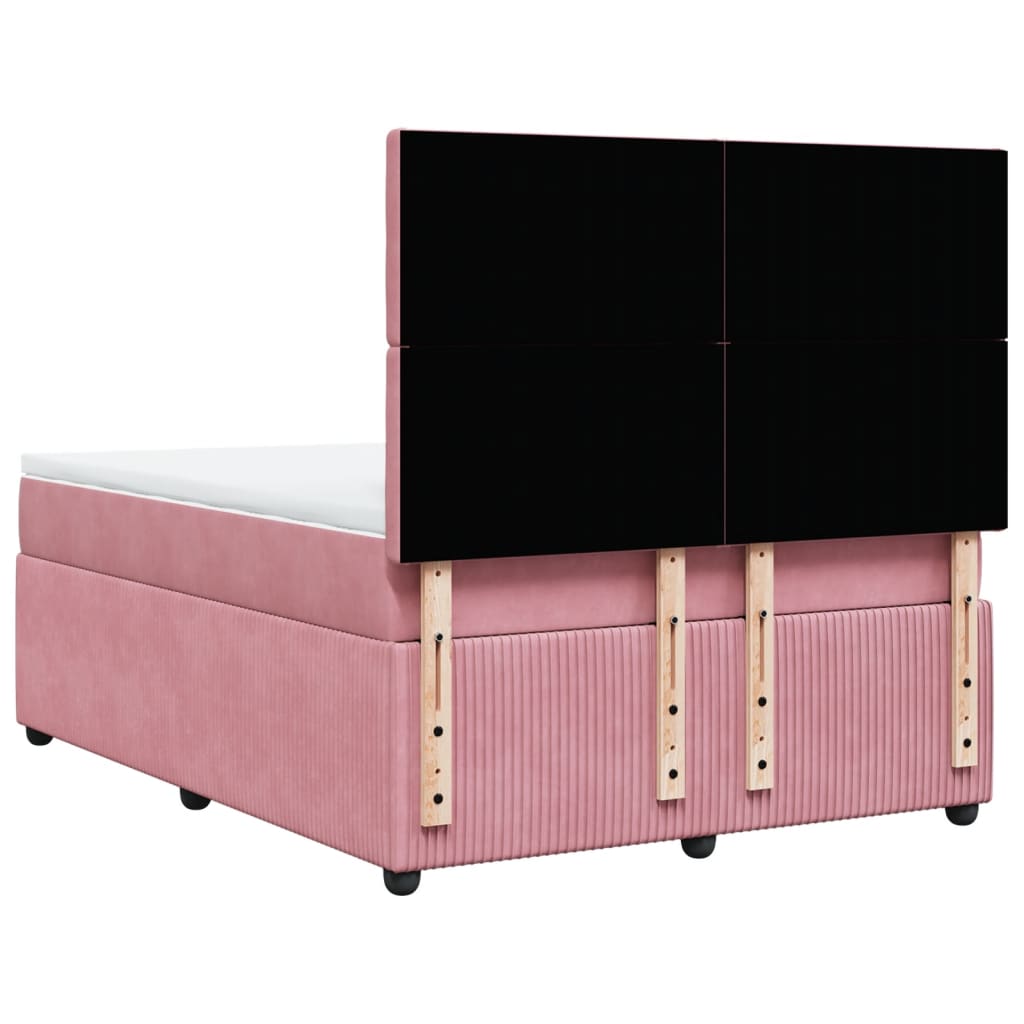 Slatted bed base with mattress Rose 140x200 cm Velvet