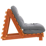 Canapé-lit futon avec matelas 60x206x11 cm bois massif de pin