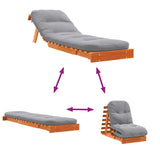 Canapé-lit futon avec matelas 60x206x11 cm bois massif de pin