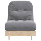 Canapé-lit futon avec matelas 70x206x11 cm bois massif de pin