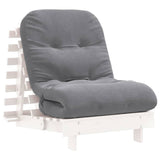 Canapé-lit futon avec matelas 70x206x11 cm bois massif de pin