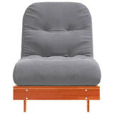 Canapé-lit futon avec matelas 70x206x11 cm bois massif de pin