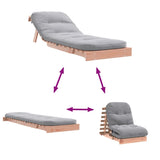 Canapé-lit futon avec matelas 70x206x11 cm bois massif douglas