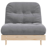 Canapé-lit futon avec matelas 80x206x11 cm bois massif de pin