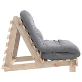 Canapé-lit futon avec matelas 80x206x11 cm bois massif de pin