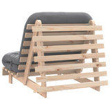 Canapé-lit futon avec matelas 80x206x11 cm bois massif de pin