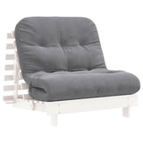 Canapé-lit futon avec matelas 80x206x11 cm bois massif de pin