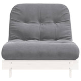 Canapé-lit futon avec matelas 80x206x11 cm bois massif de pin