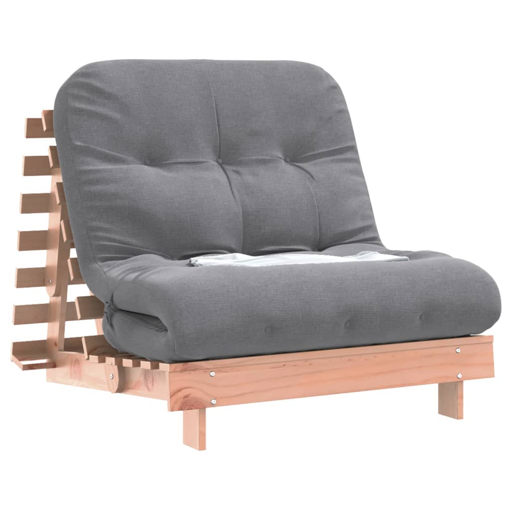 Canapé-lit futon avec matelas 80x206x11 cm bois massif douglas