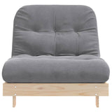 Canapé-lit futon avec matelas 90x206x11 cm bois massif de pin