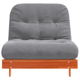 Canapé-lit futon avec matelas 90x206x11 cm bois massif de pin