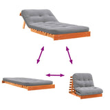 Canapé-lit futon avec matelas 90x206x11 cm bois massif de pin