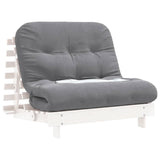 Canapé-lit futon avec matelas 100x206x11 cm bois massif de pin