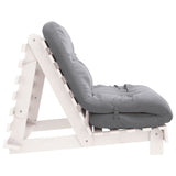 Canapé-lit futon avec matelas 100x206x11 cm bois massif de pin