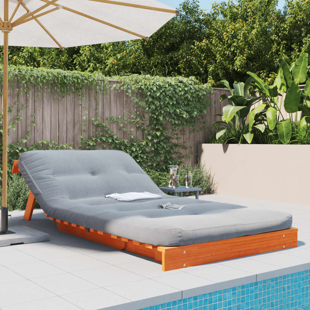 Canapé-lit futon avec matelas 100x206x11 cm bois massif de pin