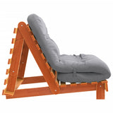 Canapé-lit futon avec matelas 100x206x11 cm bois massif de pin