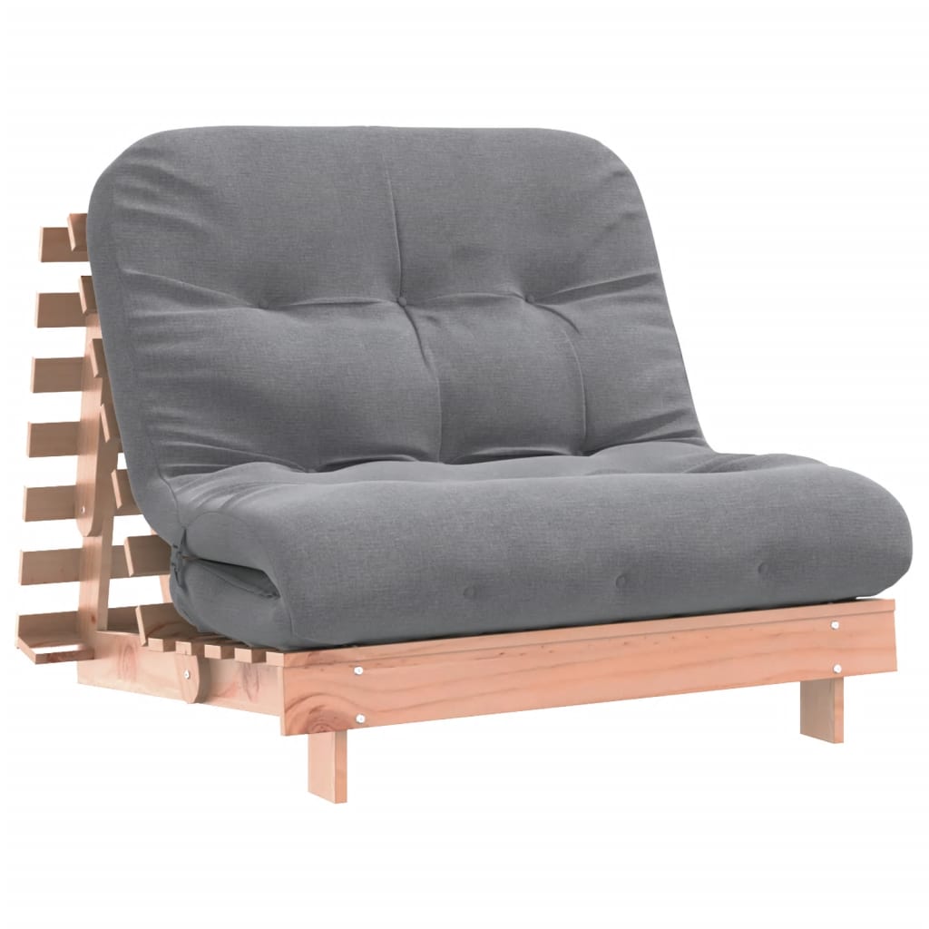 Canapé-lit futon avec matelas 100x206x11 cm bois massif douglas