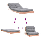 Canapé-lit futon avec matelas 100x206x11 cm bois massif douglas