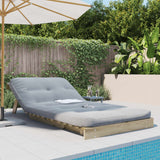 Canapé-lit futon avec matelas 100x206x11cm bois de pin imprégné