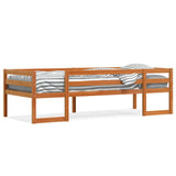 Cadre de lit pour enfants sans matelas cire marron 80x200 cm