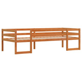 Cadre de lit pour enfants sans matelas cire marron 80x200 cm