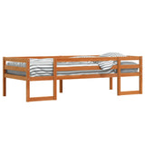 Cadre de lit pour enfants sans matelas cire marron 80x200 cm