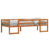 Cadre de lit pour enfants sans matelas cire marron 75x190 cm