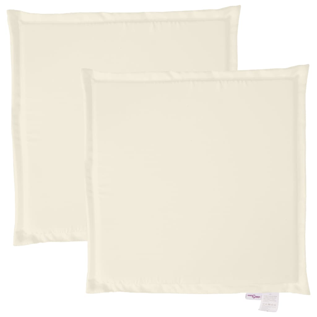 Coussins de siège de jardin lot de 2 crème 45x45x2 cm carré