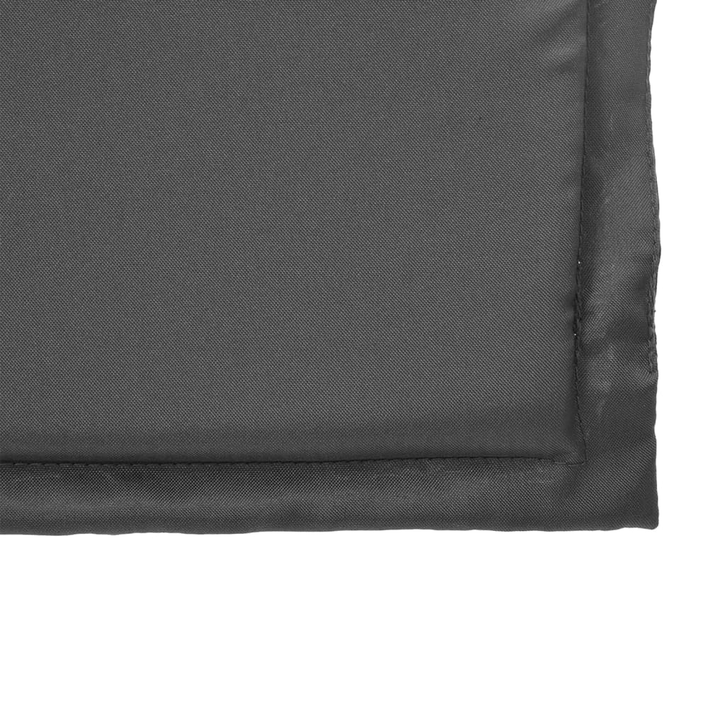 Garden seat cushions set of 4 anthracite 45x45x2cm square