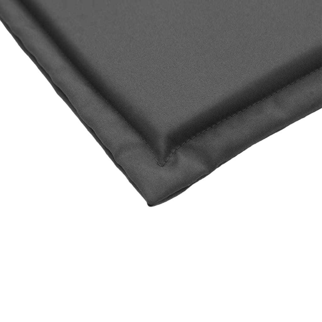 Garden seat cushions set of 4 anthracite 45x45x2cm square