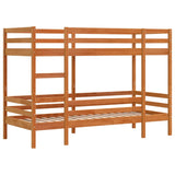 Lit superposé sans matelas cire marron 80x200 cm pin massif