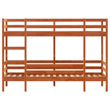 Lit superposé sans matelas cire marron 80x200 cm pin massif