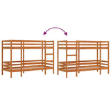 Lit superposé sans matelas cire marron 80x200 cm pin massif