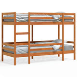 Lit superposé sans matelas cire marron 90x200 cm pin massif