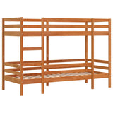 Lit superposé sans matelas cire marron 90x200 cm pin massif