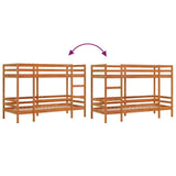 Lit superposé sans matelas cire marron 90x200 cm pin massif